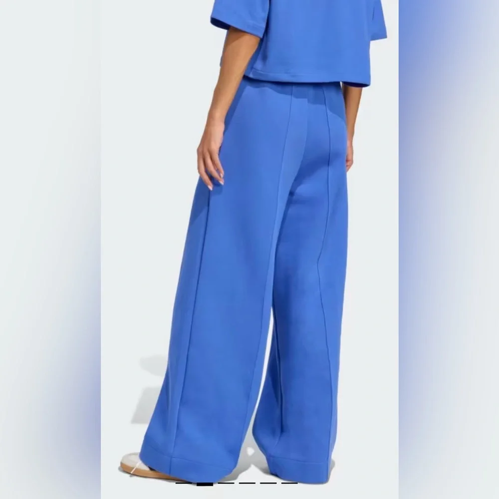 Adidas Royal Blue Loose High Rise Wide Leg with Unexpected White Stripes. M •NWT - Picture 8 of 11